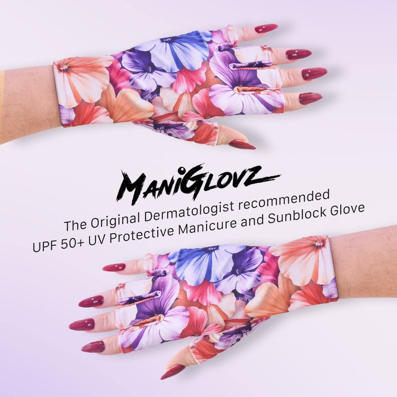 ManiGlovz - The Original UPF 50+ UV Light Protective Nail Gloves | Gel Manicure Gloves and Anti UV Fingerless Gloves for Women | Can be Used as Sun Protection Gloves for Driving | Lipstick and Lashes - Image 2